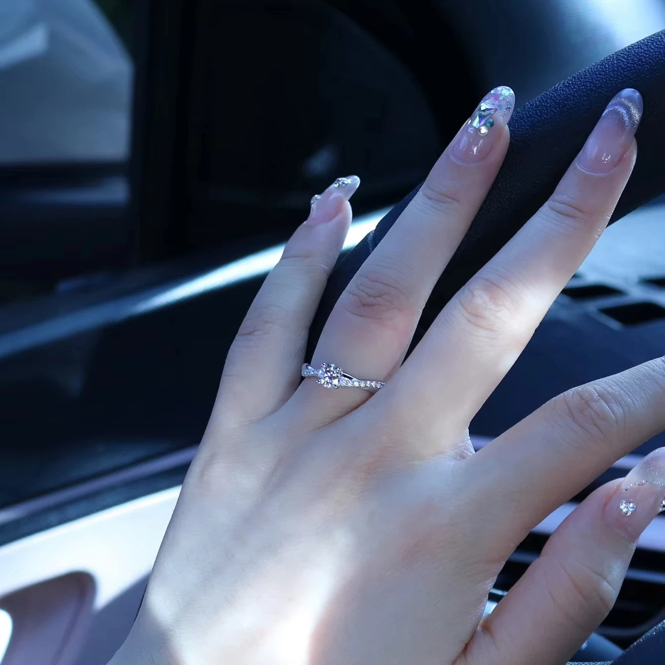 Aivenchy D Color Lab Grown Diamond Ladies Ring Fine Jewelry 925 Sterling Silver Women Moissanite Finger Ring
