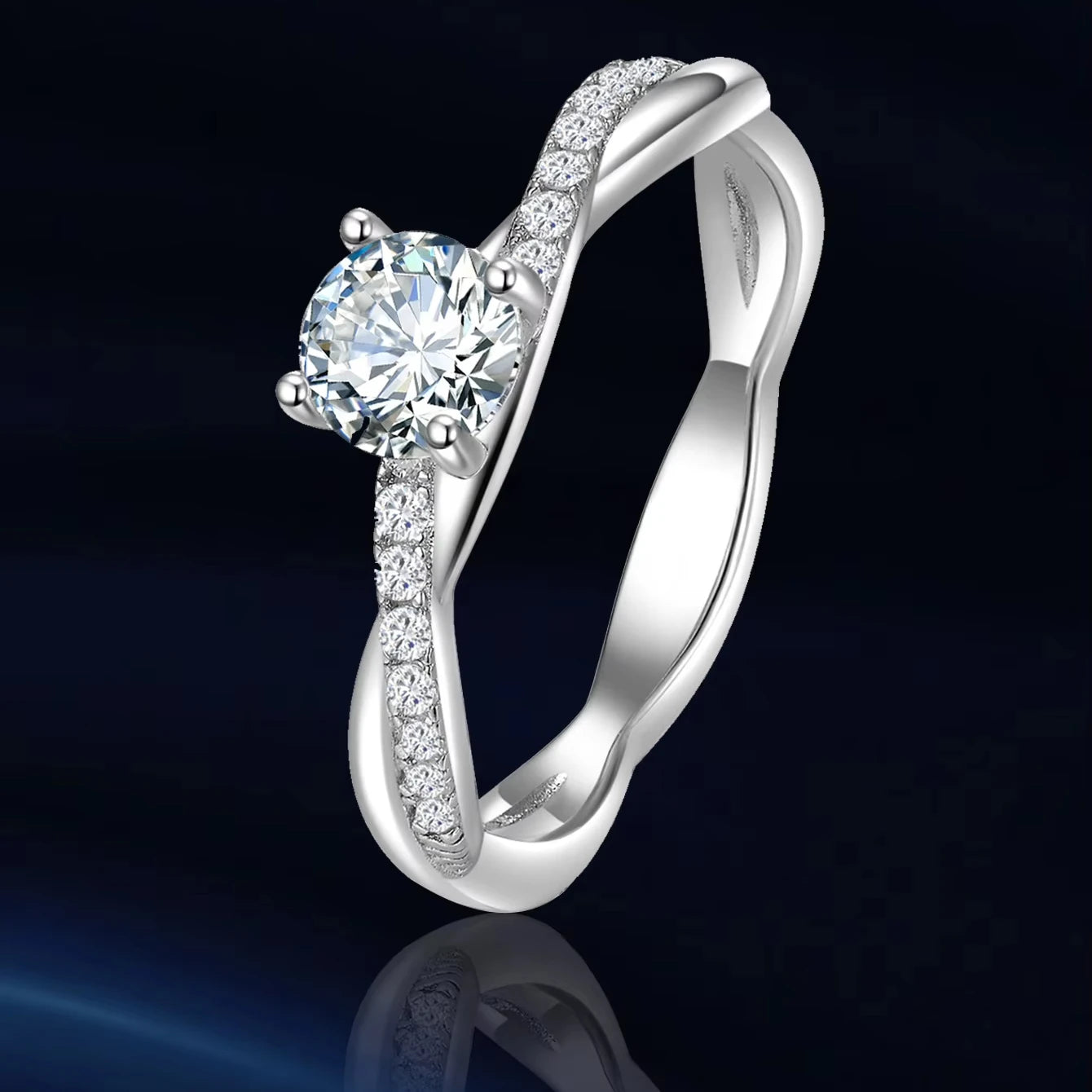 Aivenchy D Color Lab Grown Diamond Ladies Ring Fine Jewelry 925 Sterling Silver Women Moissanite Finger Ring