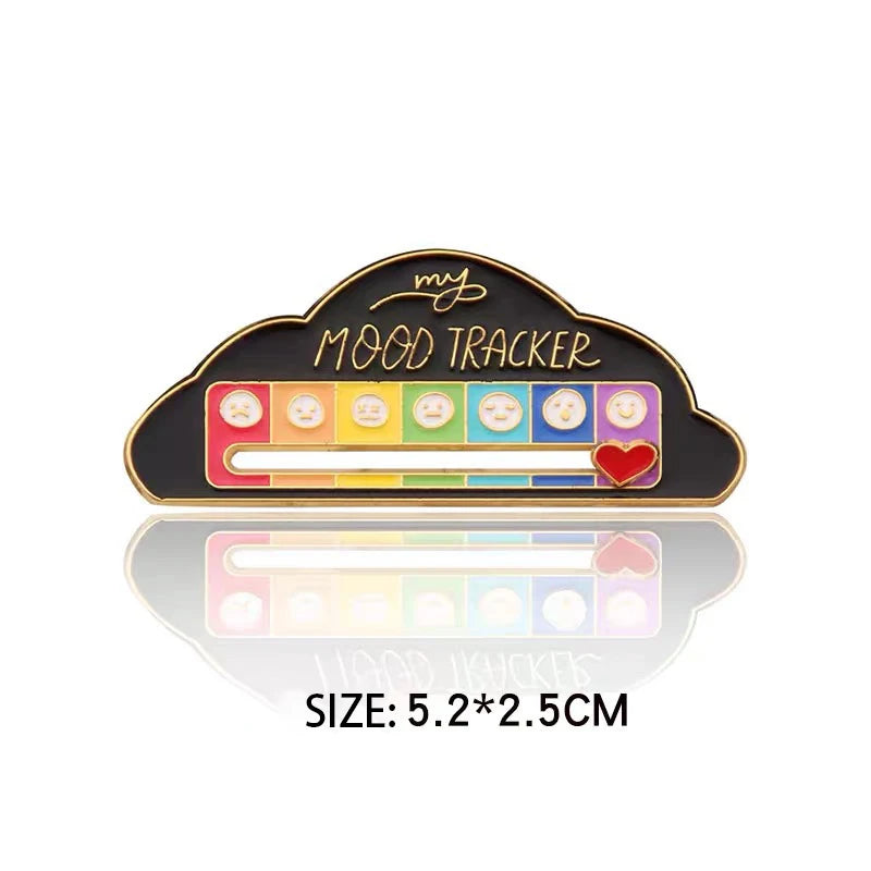 Mood Conversion Energy Brooch for Women Men My Social Battery Badge Expression Pins Brooches on Clothes